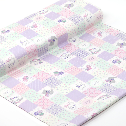 Cadeaux Chatons Patchwork Carrés Lavande Pastel 3