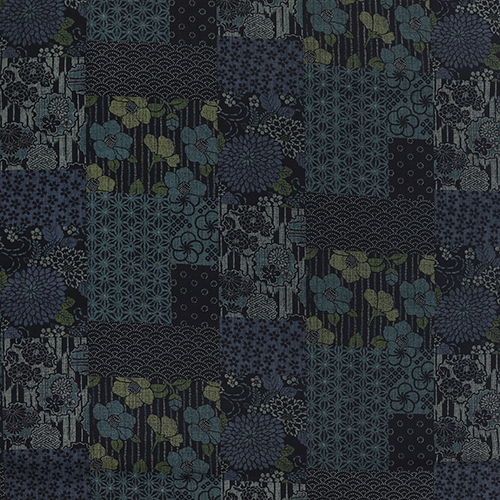Indigo Patch Squares Japanese Patterns 4