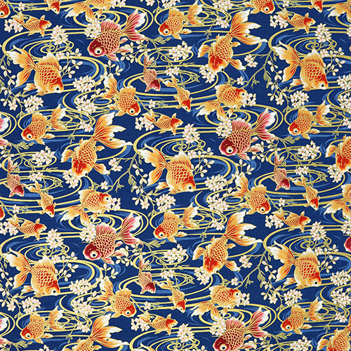 Poisson Rouge Piscine Tranquille Fleur Indigo 4