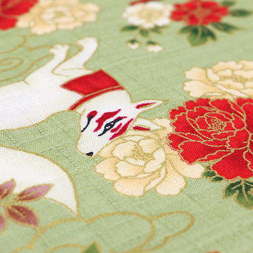 Kitsune Mythiques Renards Esprits Blancs Vert 5