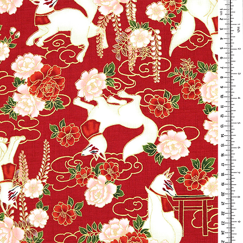Kitsune Mythiques Renards Esprits Blancs Rouge 1