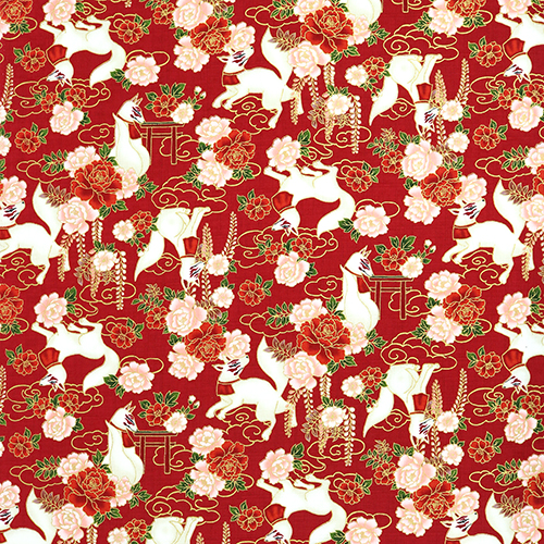 Kitsune Mythiques Renards Esprits Blancs Rouge 4