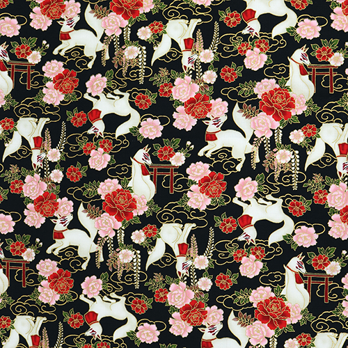 Kitsune Mythiques Renards Esprits Blancs Noir 4