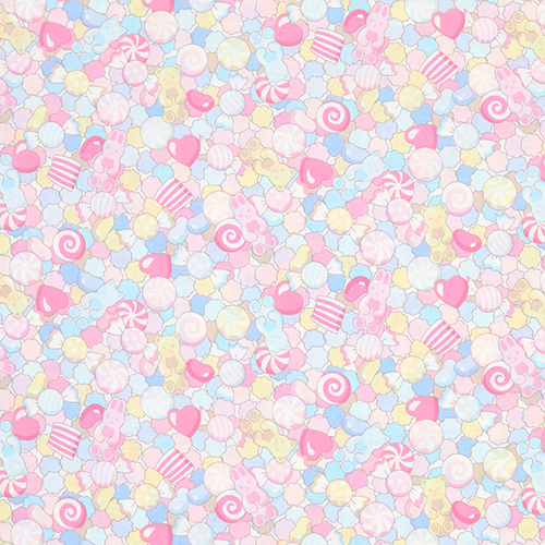 Vintage Dolls Pastel Candy sweets Montage