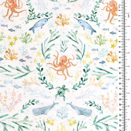La Mer Aquarelle Océan Créatures Marines 1