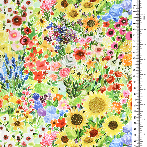 Jardin D'Été Chaleureux Fleurs En Aquarelle 1