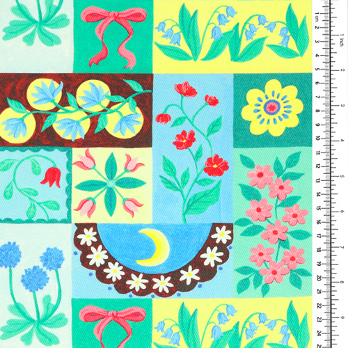 Maria Floral Postcard Fabric Godmother 1