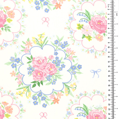 Corsage Vintage Pastellstoff Fabric Godmother 1