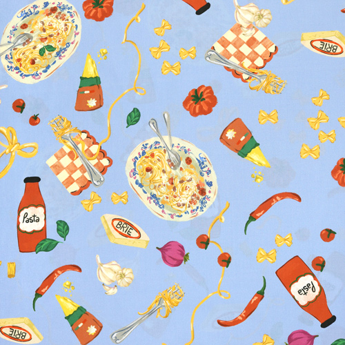 Pranzo Pasta-Mittagessen-Stoff Fabric Godmother Stoff