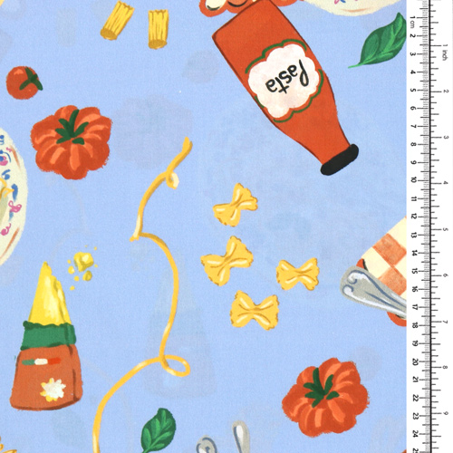 Pranzo Pasta-Mittagessen-Stoff Fabric Godmother 1