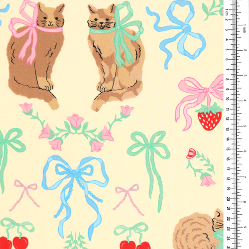 Martha Bow Katzen Stoff Fabric Godmother 1