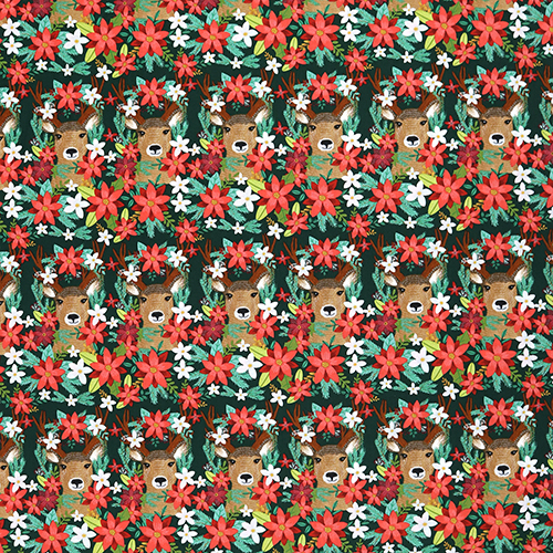 Revelría De Reno Navidad Floral De Poinsettia 4