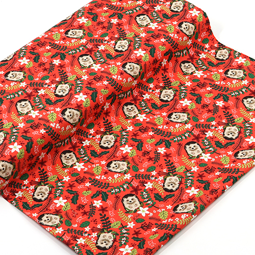 Erizo Navideño Acogedor Flores De Invierno 3