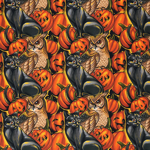 Halloween Owls Pumpkin Party Cats 4