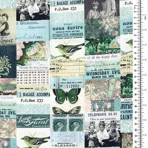 Collection De Palettes De Bandes Collage Turquoise Tim Holtz 1