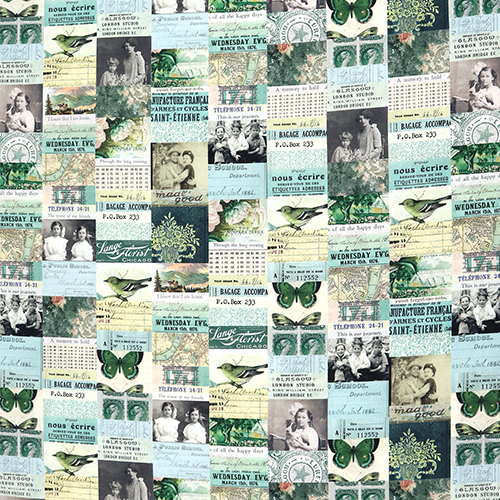 Collection De Palettes De Bandes Collage Turquoise Tim Holtz 4