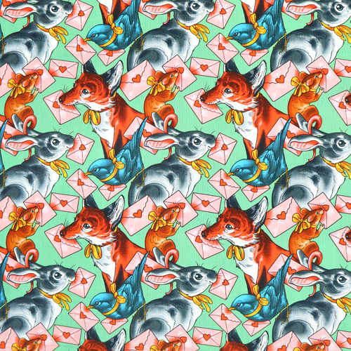 Club Courrier Postal Hauer Lettres D’Amour Tissu par Free Spirit