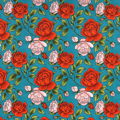 Les Roses Tombent Club Hauer Lettres D’Amour Tissu par Free Spirit