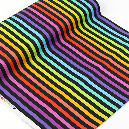 Tula Pink Disco Stripe Carbon Graywork 3