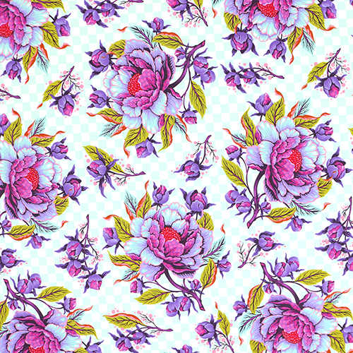Tula Pink Peony for Your Thoughts Nova Checkerboard