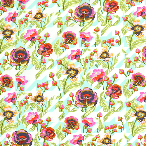 Tula Pink Amour De Chiot Rayon De Lune Pied-De-Poule Floral Tissu par Free Spirit