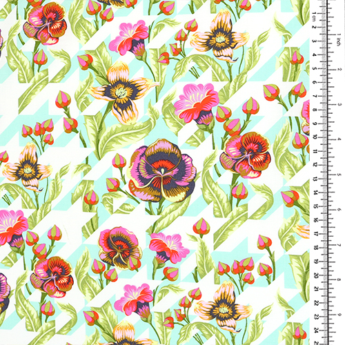 Tula Pink Junge Liebe Mondstrahl Hahnentritt Floral 1