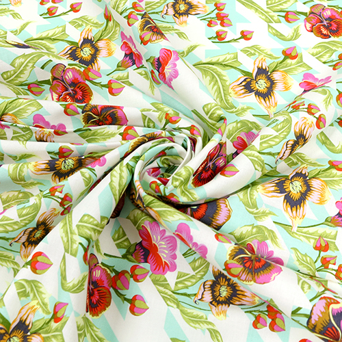 Tula Pink Junge Liebe Mondstrahl Hahnentritt Floral 2
