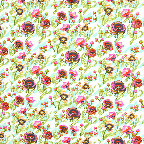 Tula Pink Junge Liebe Mondstrahl Hahnentritt Floral 4
