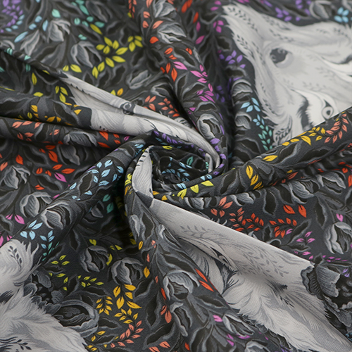 Tula Pink Wolf of Pink Street Carbon Graywork 2