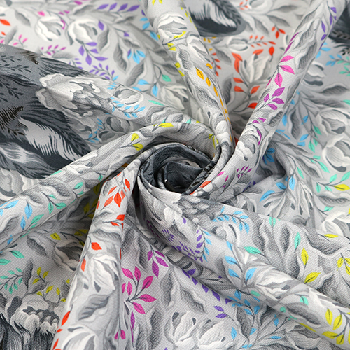 Tula Pink Wolf of Pink Street Fog Graywork 2