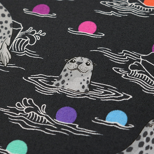 Tula Pink Seal The Deal Carbon Graywork 5