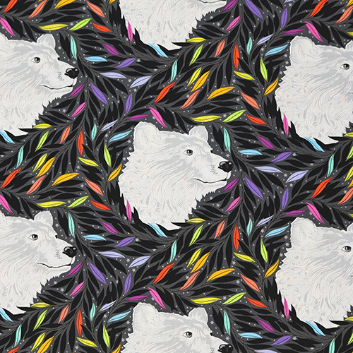 Tula Pink Just Bearly Graywork Fabric by Free Spirit