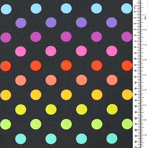 Tula Pink Disco Pom Pom Large Dots Carbon Graywork 1