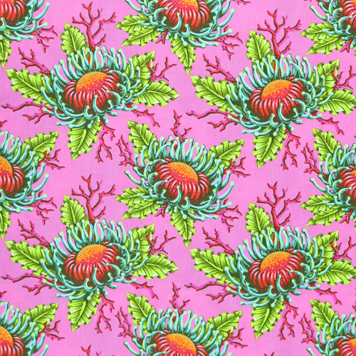 Tula Pink Floral Reef Amis & An&eacute;mones Corallines