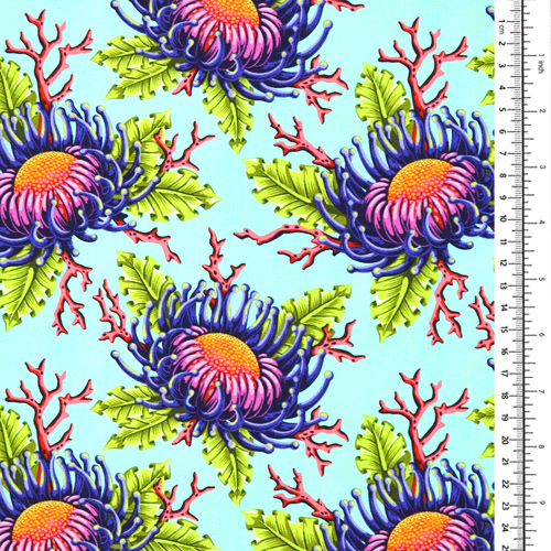 Tula Pink Floral Reef Amis & An�mones �cume De Mer 1