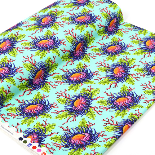 Tula Pink Floral Reef Amis & An�mones �cume De Mer 3