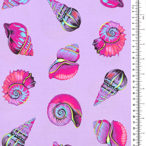 Tula Pink Floral Reef Lil Shelly Ultraviolet 1