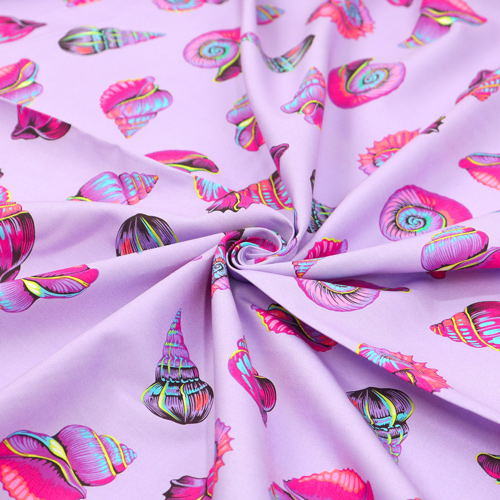 Tula Pink Floral Reef Lil Shelly Ultraviolet 2