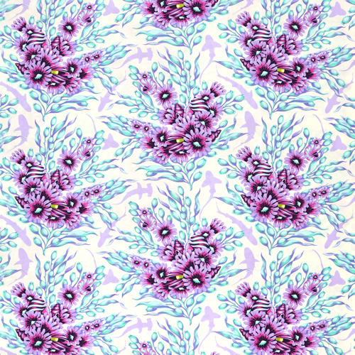 Tula Pink Floral Reef Requins Ombres Ultraviolets 4