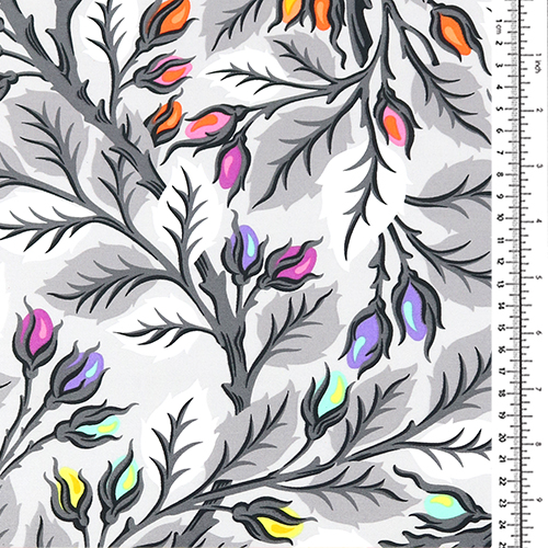 Tula Pink Meilleurs Bourgeons Travail Gris Extra Large 1