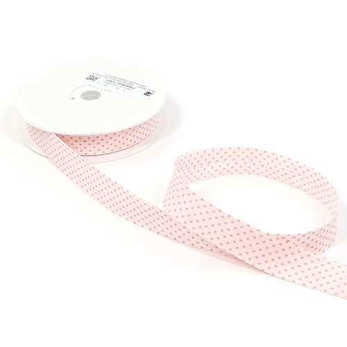 Biais À Pois 20mm - Rose par Habico
