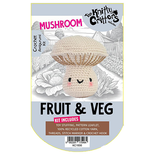 Kit De Crochet Potes De Pochette Champignon par Habico
