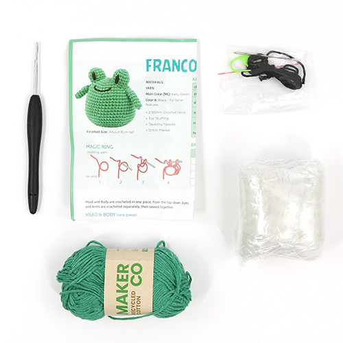 Kit De Crochet Copains En Pochette Franco La Grenouille 3