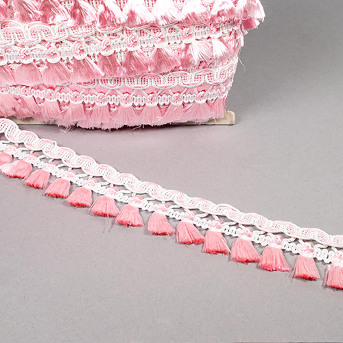 Tresse Ondule Avec Frange  Glands – Rose par Habico