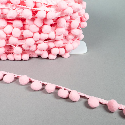 Bordure  Franges Pompon - Rose par Habico