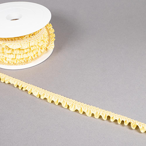 Ruban Extensible  Volants Froncs 20 mm - Jaune par Habico