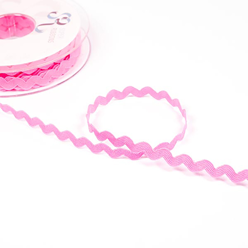 Galon Zigzag Rtro 5 Mm - Rose Bubblegum par Habico