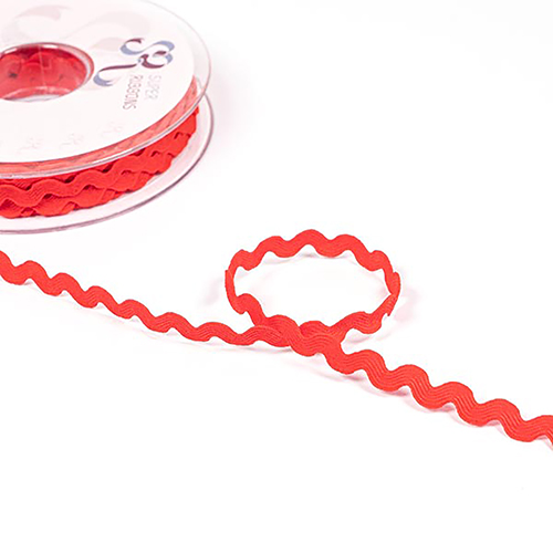 Galon Zigzag Rtro 5 Mm - Rouge par Habico