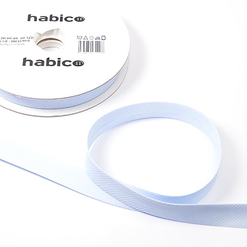 Biais Nid D’Abeille 100% Coton 20mm - Bleu Pâle par Habico