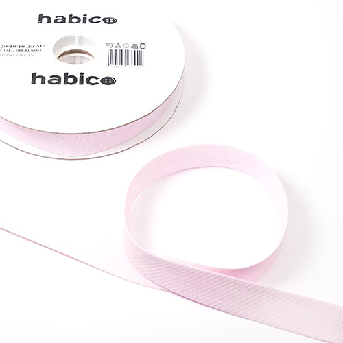 Biais Nid D’Abeille 100% Coton 20mm - Rose Pâle par Habico